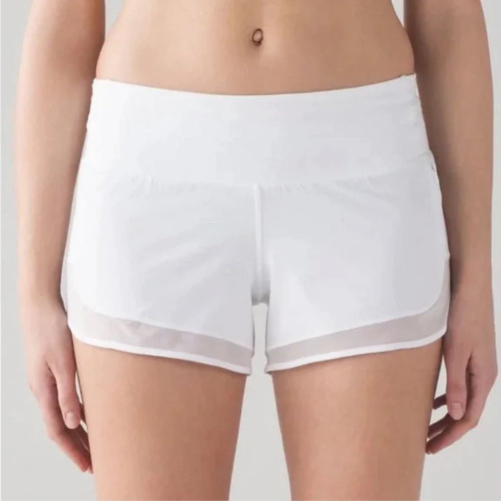 New Lululemon Mind Over Miles Short 3.5" | White | Size 4